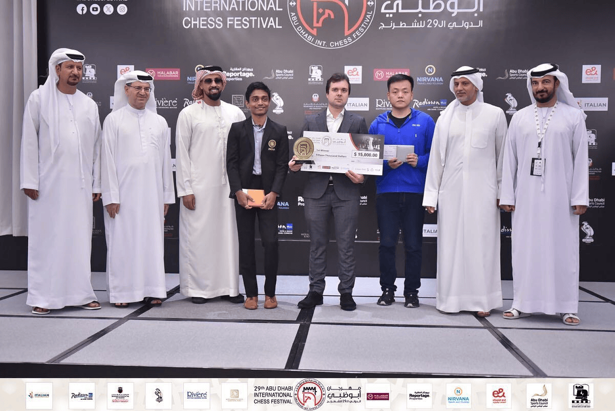 Fedoseev Wins Abu Dhabi Chess Festival Masters, Tops Field Of 41